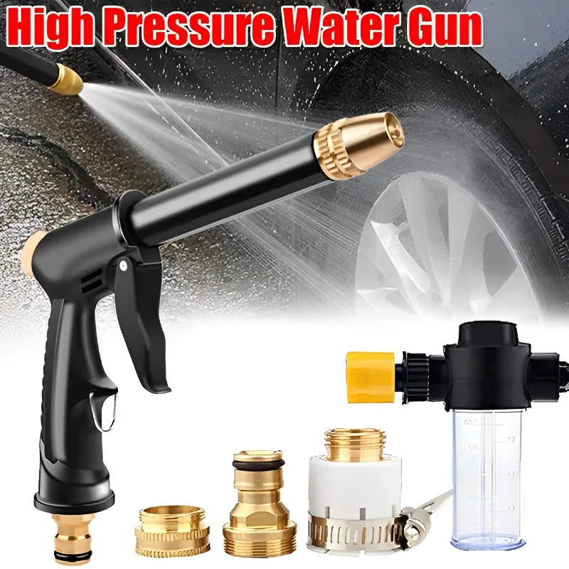 High Pressure Water Gun Adjustable Car Cleaning Water Spray Guns for Garden Watering Sprinkler Quick Connector Washing Tools Kit
High Pressure Water Gun Adjustable Car Cleaning Water Spray Guns for Garden Watering Sprinkler Quick Connector Washing Tools Kit