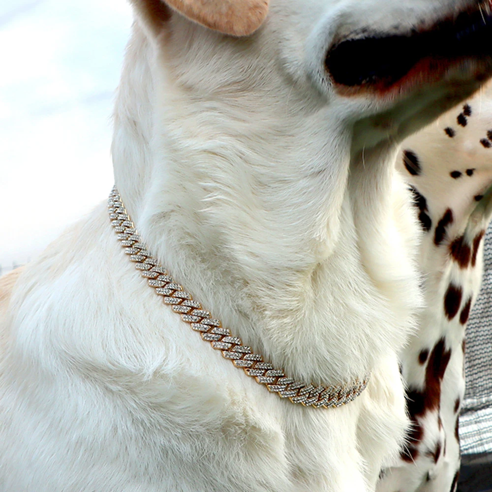 Dog Chain 14MM Bling Cuban Chain With Design Secure Buckle Dogs Cat Gold Chain Pet Items Necklace Jewelry Accessories
Dog Chain 14MM Bling Cuban Chain With Design Secure Buckle Dogs Cat Gold Chain Pet Items Necklace Jewelry Accessories