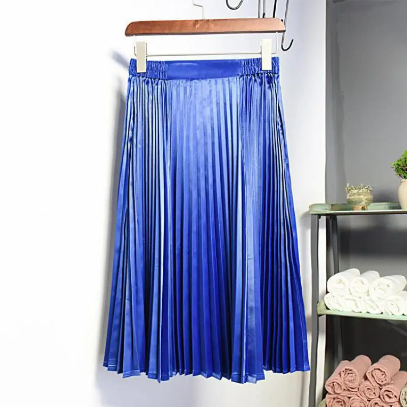 2024 Available Spring New Arrival Korean Style High Waist Metal Pleated Skirt Knee-length Vintage Skirt Free Shipping
2024 Available Spring New Arrival Korean Style High Waist Metal Pleated Skirt Knee-length Vintage Skirt Free Shipping