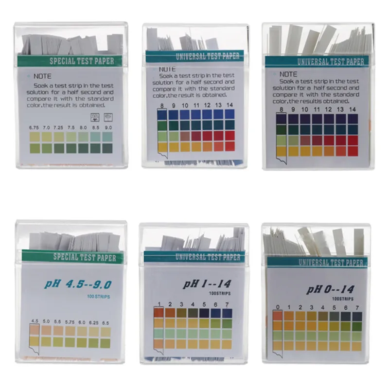 100 Strips PH Value 0-14 4.5-9.0 Alkaline Acid Litmus Testing Paper Tester PH Meters Indicator Paper For Urine Water Aquarium
100 Strips PH Value 0-14 4.5-9.0 Alkaline Acid Litmus Testing Paper Tester PH Meters Indicator Paper For Urine Water Aquarium