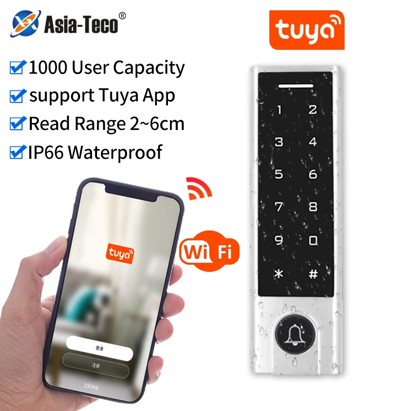 Wifi Smart Lock 125Khz RFID Reader Rfid Kepad IP66 Waterproof Access Control Door Bell Support Tuya APP
Wifi Smart Lock 125Khz RFID Reader Rfid Kepad IP66 Waterproof Access Control Door Bell Support Tuya APP