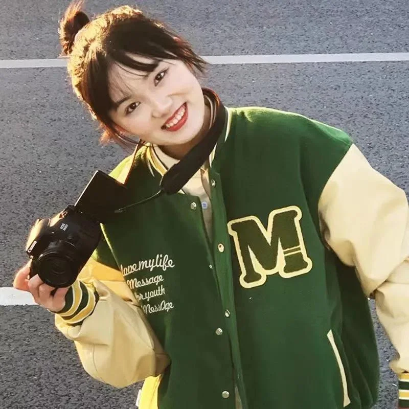 Deeptown Varsity Jacket Women Oversized Korean Fashion Streetwear Green Baseball Jackets College Vintage Print Aesthetic Loose
Deeptown Varsity Jacket Women Oversized Korean Fashion Streetwear Green Baseball Jackets College Vintage Print Aesthetic Loose