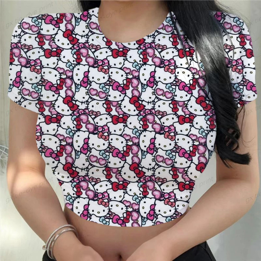 T-shirt Women Cropped Sexy Hello Kitty Hot Sale Slim Casual Fashion Preppy Chic Basic Tops Korean Style Streetwear Popular Y2K
T-shirt Women Cropped Sexy Hello Kitty Hot Sale Slim Casual Fashion Preppy Chic Basic Tops Korean Style Streetwear Popular Y2K
