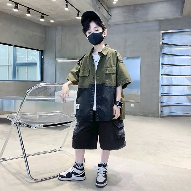 Teenage Summer Kids 2pc Boys Clothes Set Short Sleeve Letter Shirt +Shorts Sport Casual Outfits Set with Pants for Boy Clothing
Teenage Summer Kids 2pc Boys Clothes Set Short Sleeve Letter Shirt +Shorts Sport Casual Outfits Set with Pants for Boy Clothing