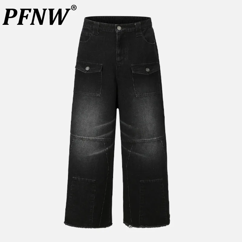 PFNW Men's Autumn Tide Y2K Darkwear Washing Jeans Vintage Versatile Silhouette Wide Leg Punk High Street Denim Pants 12Z2188 
PFNW Men's Autumn Tide Y2K Darkwear Washing Jeans Vintage Versatile Silhouette Wide Leg Punk High Street Denim Pants 12Z2188