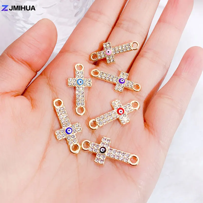 15pcs Crystal Crosses Connectors Turkish Evil Eye Charms For Jewelry Making Supplies DIY Handmade Bracelets Findings Accessories
15pcs Crystal Crosses Connectors Turkish Evil Eye Charms For Jewelry Making Supplies DIY Handmade Bracelets Findings Accessories