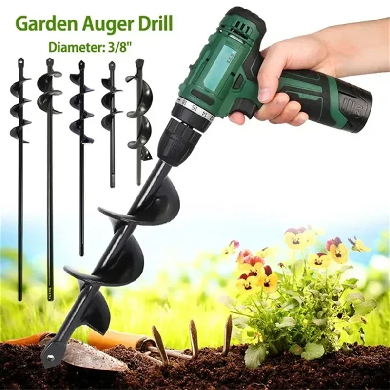 

Drill Hole Spiral Digging Drill Planting Agricultural Rod Bit For Head For Alloy Short Drill Soil Farm Loose Ground Plant Garden