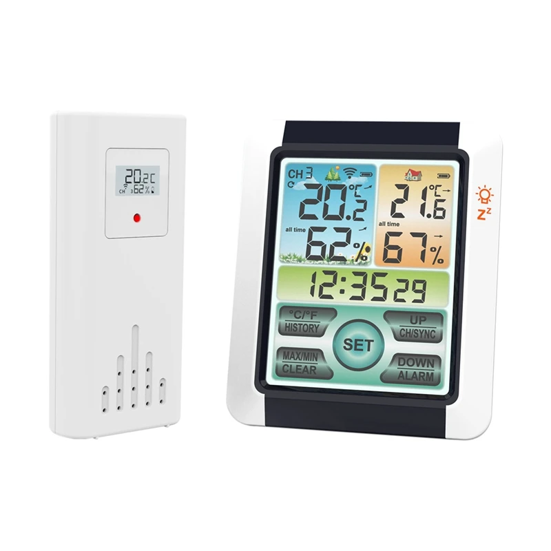 Wireless Temperature Humidity Sensor LCD Digital Screen Temperature Sensor With Clock Function Fit For Home Indoor Outdoor
Wireless Temperature Humidity Sensor LCD Digital Screen Temperature Sensor With Clock Function Fit For Home Indoor Outdoor