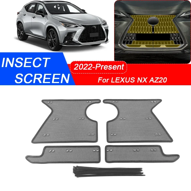 

For LEXUS NX AZ20 2022-2025 Car Insect-proof Air Inlet Protect Cover Airin Insert Net Vent Racing Grill Filter Auto Accessory