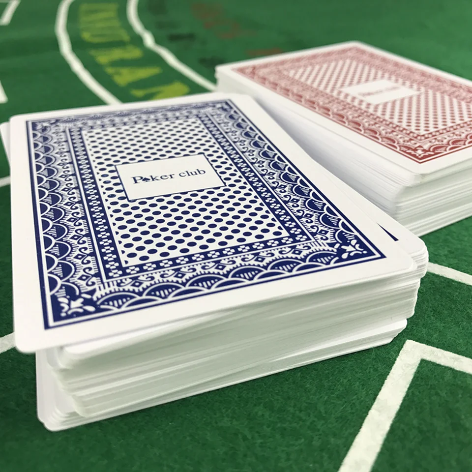 Easytoday 2Pcsset Plastic Poker Card Baccarat Smooth Waterproof Texas Hold'em Poker Club PVC Game Pokers 2.483.46 Inch (9)