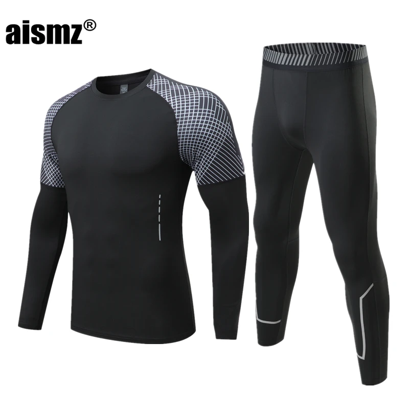 

Комплект термобелья Aismz для мужчин и мальчиков, тактические леггинсы для ММА, компрессионный спортивный костюм, нижнее белье, кальсоны, мужская одежда