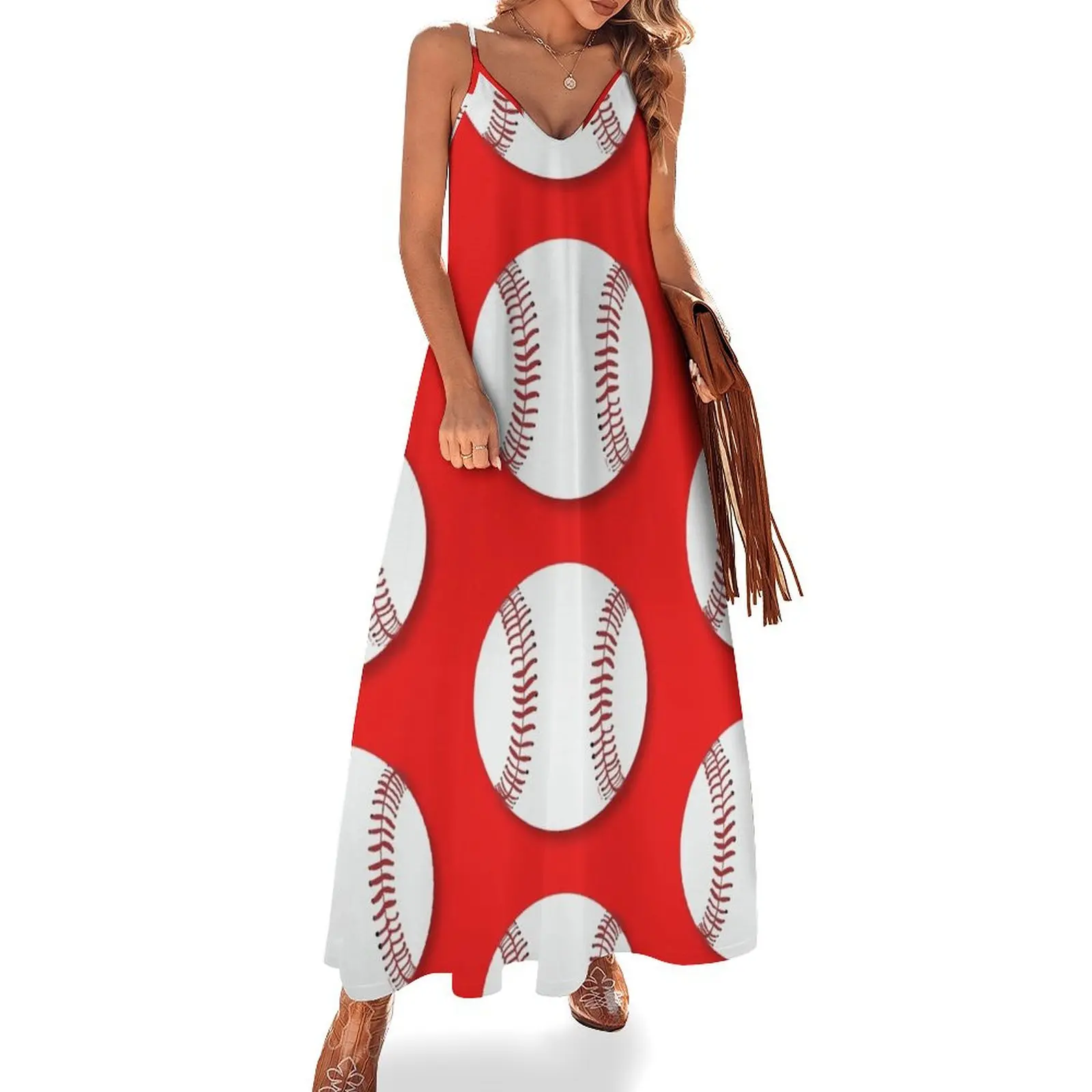 Baseball Sleeveless Dress woman dress beach dress prom clothes Women's summer skirt
Baseball Sleeveless Dress woman dress beach dress prom clothes Women's summer skirt