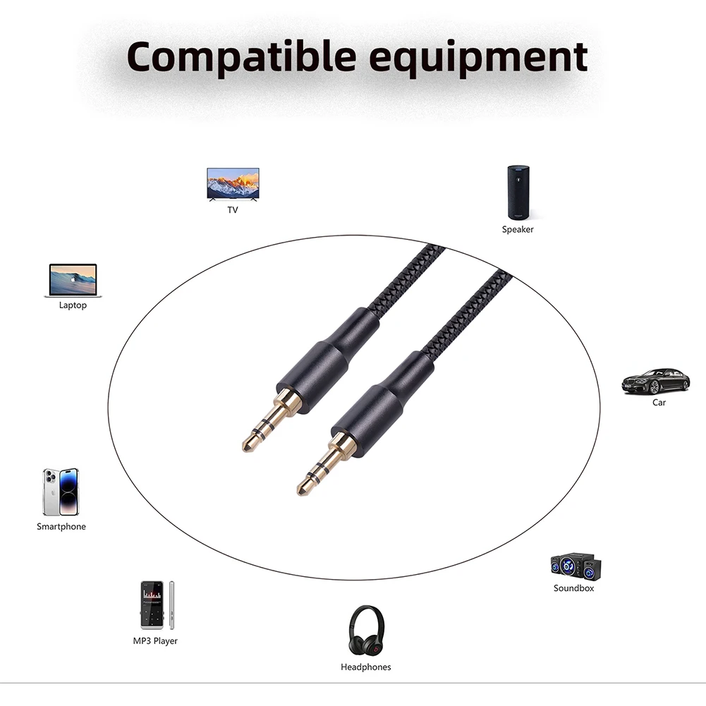 Mini-Stereo Audio Cable Audio Player Aux Cable For Car Headphone Male To Male Metal Nylon Speaker Cable Brand New
Mini-Stereo Audio Cable Audio Player Aux Cable For Car Headphone Male To Male Metal Nylon Speaker Cable Brand New