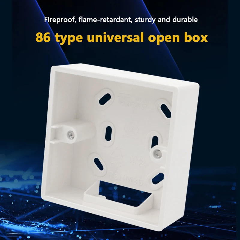 High Quality External Mounting Box For 86mm*86mm*34mm Standard Switches And Sockets Apply For Any Position Of Wall Surface
High Quality External Mounting Box For 86mm*86mm*34mm Standard Switches And Sockets Apply For Any Position Of Wall Surface