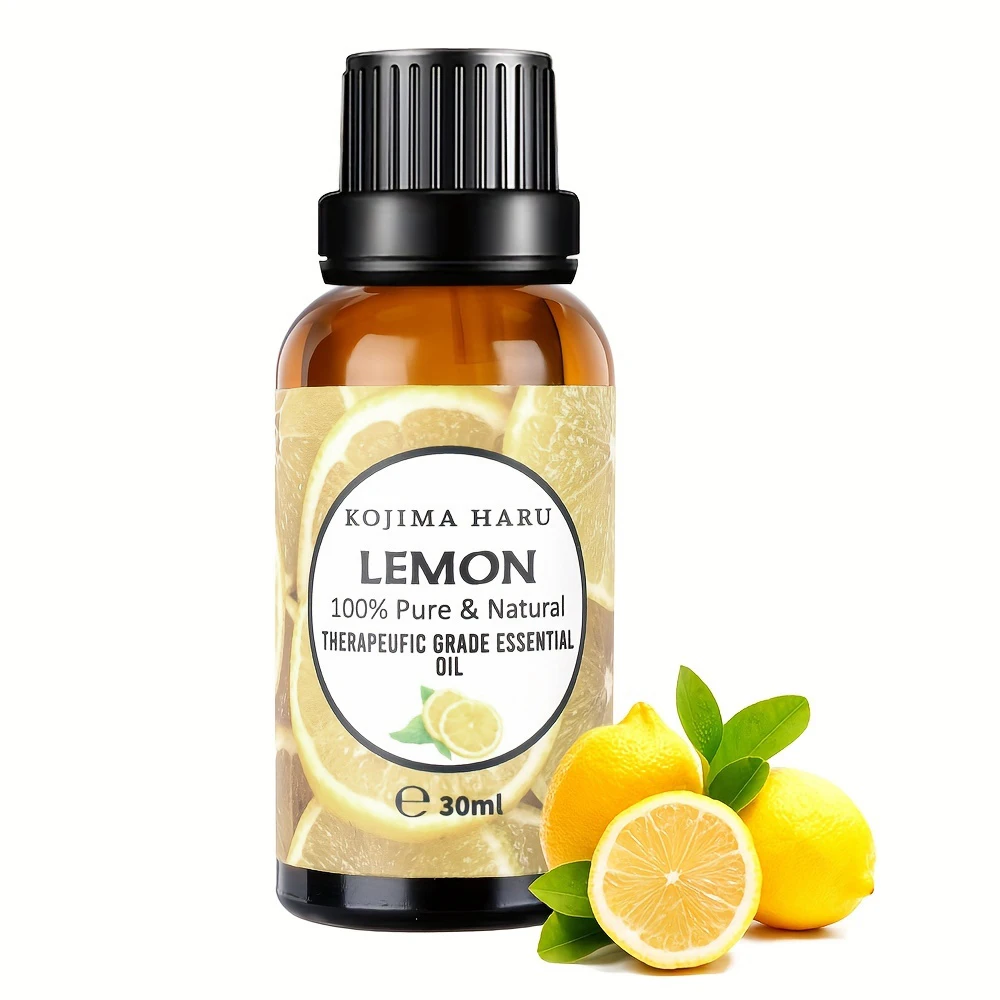 

1pc Lemon Essential Oils 30ml/1.01 Fl.Oz For Diffusers Humidifier 100% Pure Natural Aromatherapy Massage Bath Sleep Relaxation