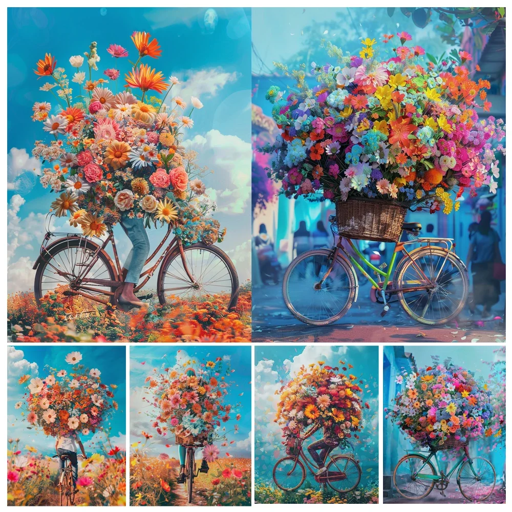 Painting by Numbers Kit Hand Paint Blue Sky Bicycle With Flower Scenery DIY Painting Acrylic Artwork Art Gift Home Decoration
Painting by Numbers Kit Hand Paint Blue Sky Bicycle With Flower Scenery DIY Painting Acrylic Artwork Art Gift Home Decoration