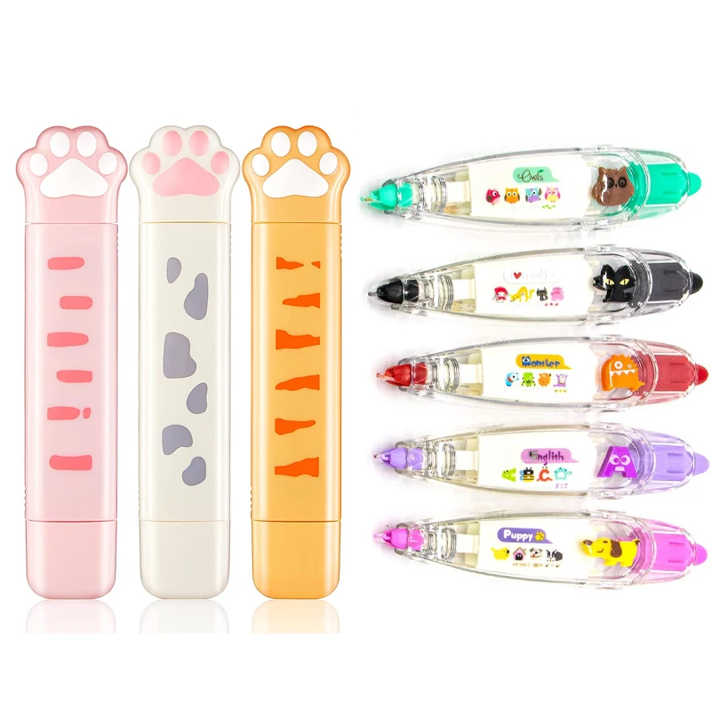 5 Pack Correction Tape Cute Cartoon Cat Paw Shaped Dual Glue Tip for DIY Scrapbook Kids
5 Pack Correction Tape Cute Cartoon Cat Paw Shaped Dual Glue Tip for DIY Scrapbook Kids