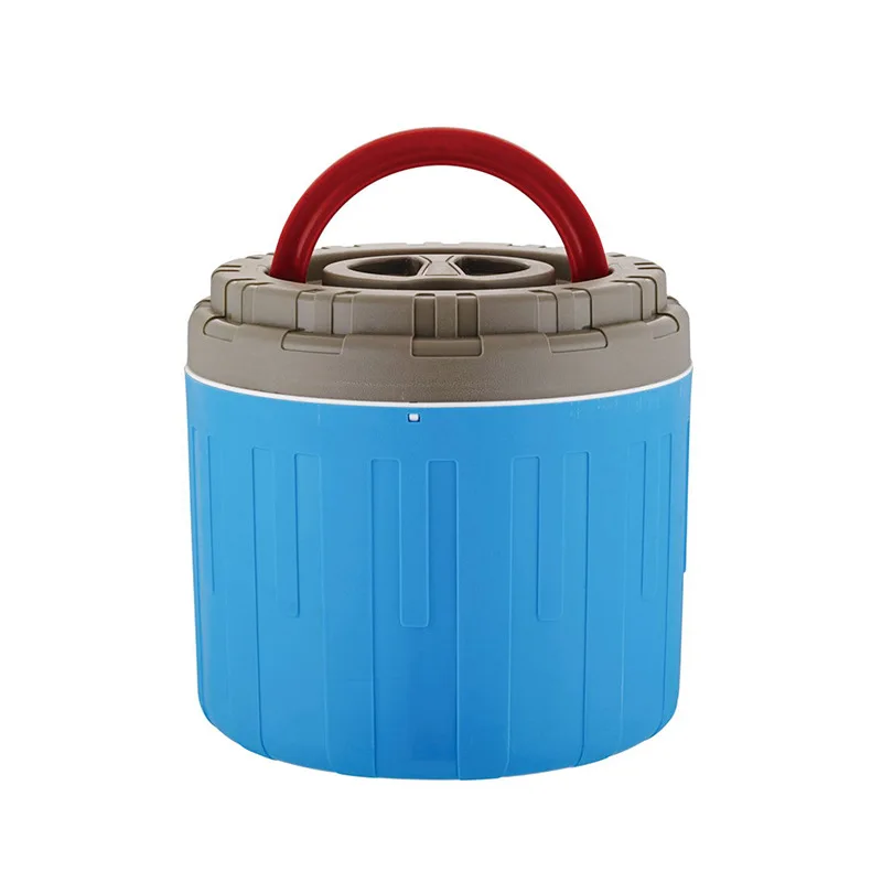 

Stainless Steel Insulation Pot Large Capacity 6L Insulated Barrel Vacuum Portable Belt Grid Lunch Box Large Capacity