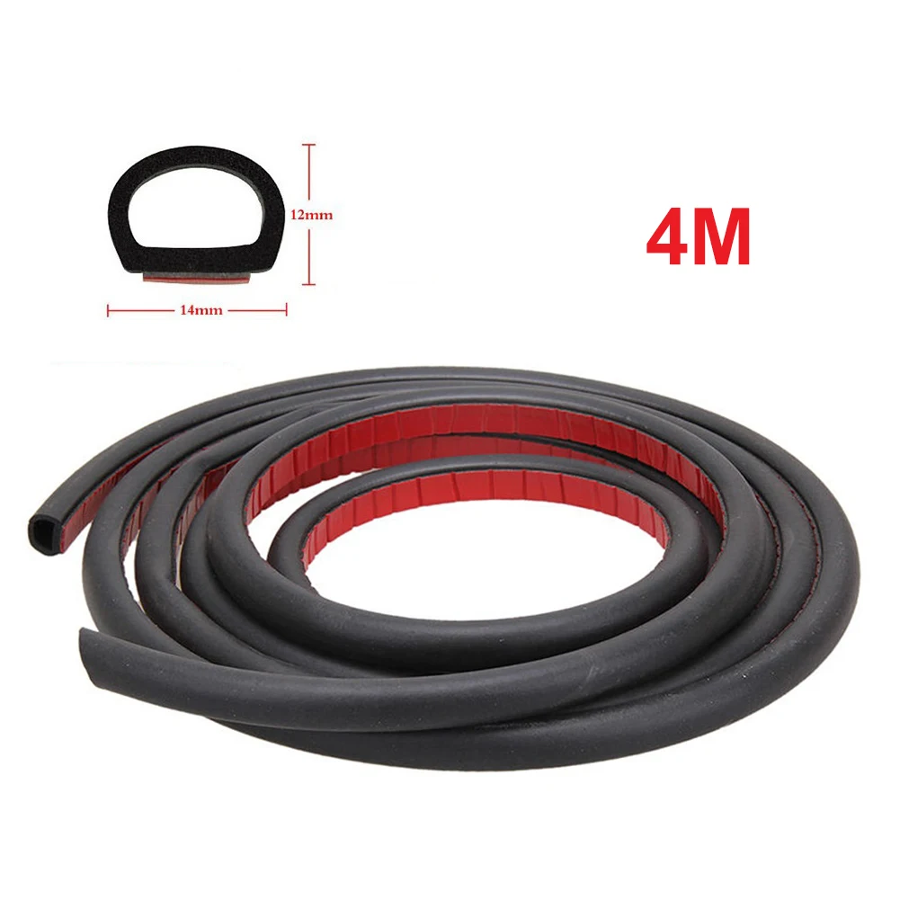 4M Universal Car Door Seal Strip D-Shaped Rubber Trim Self-Adhesive Weather Stripping Sound Insulation Shock Resistance Strip
4M Universal Car Door Seal Strip D-Shaped Rubber Trim Self-Adhesive Weather Stripping Sound Insulation Shock Resistance Strip
