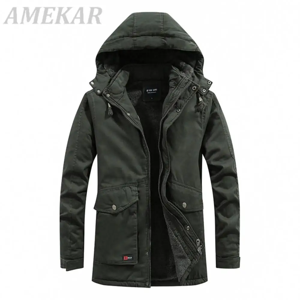 Long Windbreaker Male Multi-Pocket Hooded Men Coat Parkas Outwear Winter Jacket Military Thick Warm Casual Cotton Padded Parkas 
Long Windbreaker Male Multi-Pocket Hooded Men Coat Parkas Outwear Winter Jacket Military Thick Warm Casual Cotton Padded Parkas