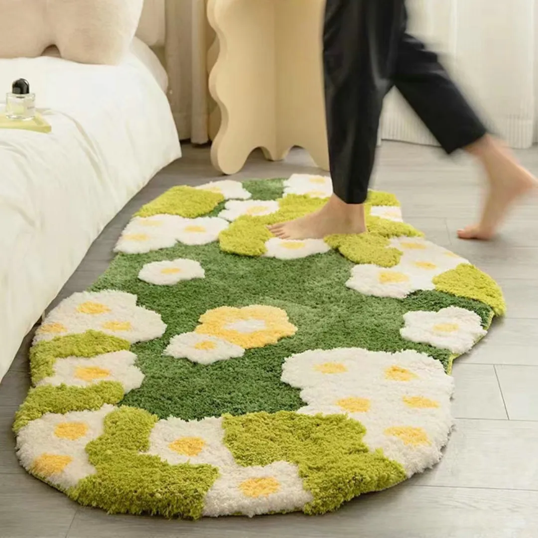 

3D Stereo Moss Area Rug for Living Room Green Moss Carpet Bedroom Bedside Floor Mat Anti-slip Modern Shaggy Rugs Home Decor
