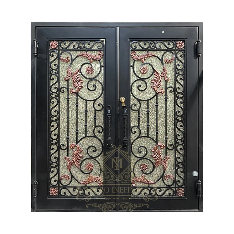 

Best Seller Villa Gate Designs Entrance Double Security Door Wrought Iron Front Entry Door