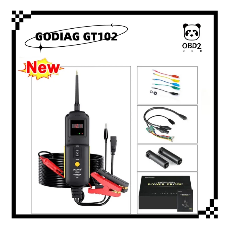 GODIAG GT102 PIRT Power Probe Fuel Injector Cleaning and Testing Relay Testing DC 6-40V Vehicles Electrical System Diagnosis Too
GODIAG GT102 PIRT Power Probe Fuel Injector Cleaning and Testing Relay Testing DC 6-40V Vehicles Electrical System Diagnosis Too