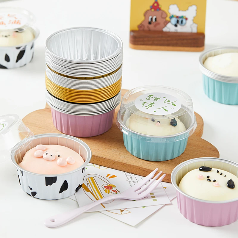 50Pack 5oz Aluminum Foil Dessert Baking Cups Reusable Cupcake Pudding Cups for Wedding Christmas Party Various Holiday Parties
50Pack 5oz Aluminum Foil Dessert Baking Cups Reusable Cupcake Pudding Cups for Wedding Christmas Party Various Holiday Parties
