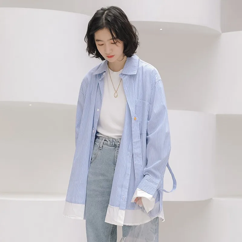 2023 New Arrival Spring Women Loose Casual Turn-down Collar Long Sleeve Blouse Single Breasted Striped Casual Shirts V207
2023 New Arrival Spring Women Loose Casual Turn-down Collar Long Sleeve Blouse Single Breasted Striped Casual Shirts V207
