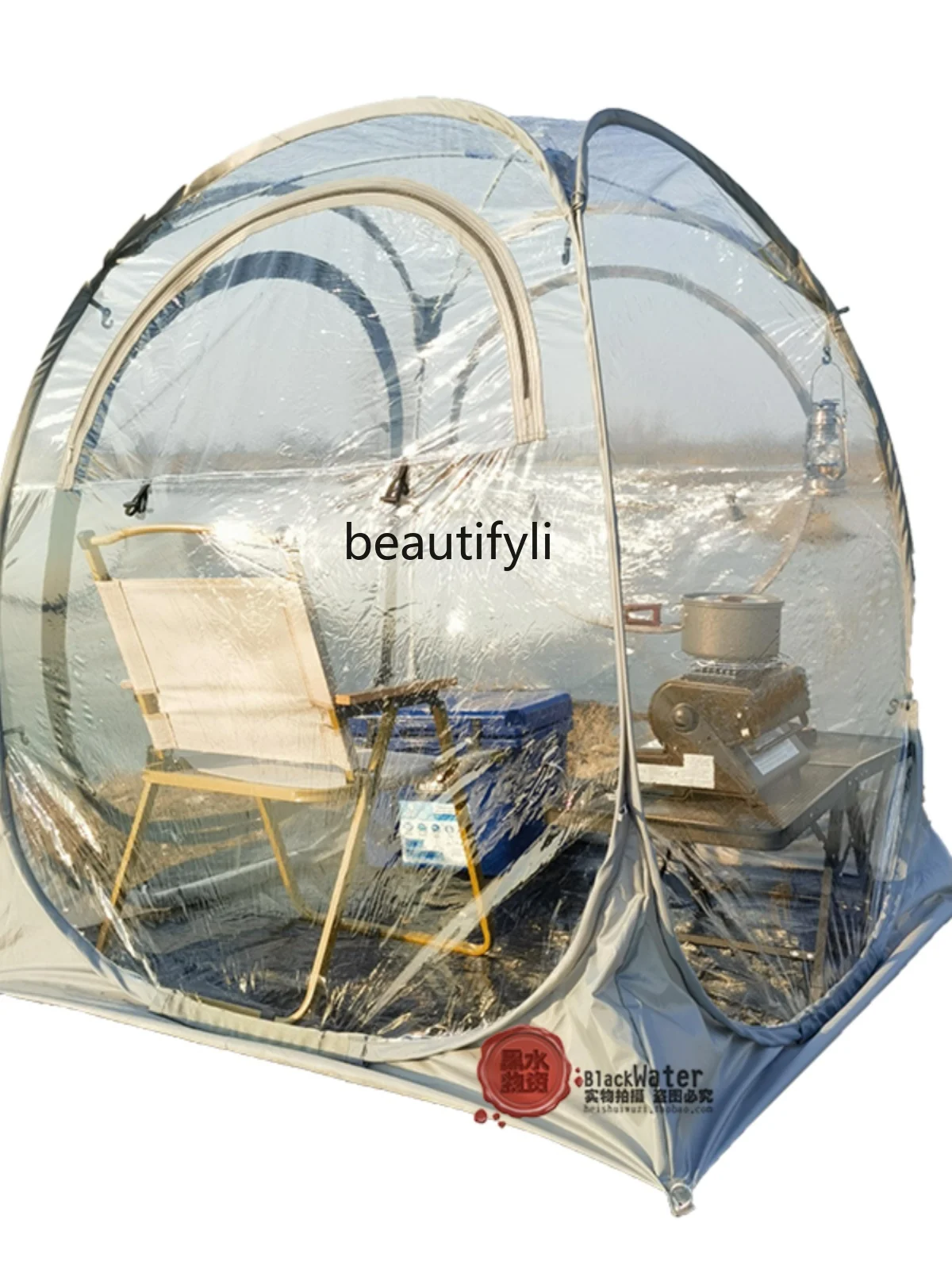 

Tent Autumn and Winter Single Cold-Proof Transparent Tent Raft Fishing Winter Fishing Wild Fishing Warm Shed Cover