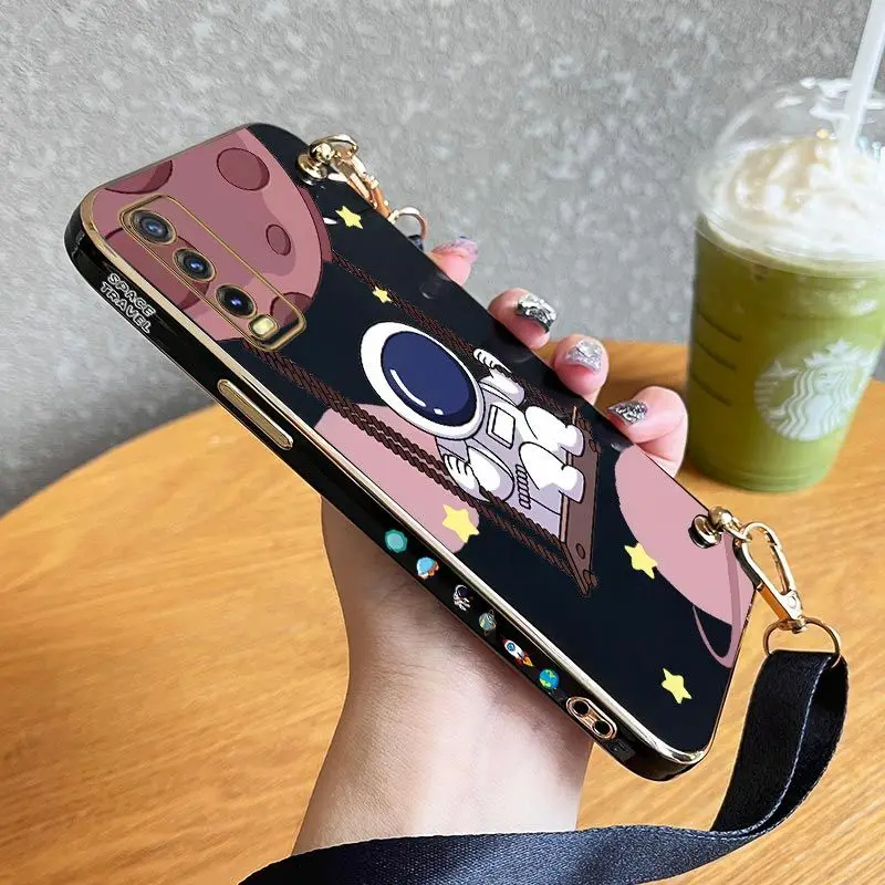 Astronaut On a Swing Lanyard Plating Phone Case For VIVO Y22 Y35 Y30 Y20 Y20i Y20S Y33T Y76 Y12S Y15 Y21 V23 V23E V21 Cover 
Astronaut On a Swing Lanyard Plating Phone Case For VIVO Y22 Y35 Y30 Y20 Y20i Y20S Y33T Y76 Y12S Y15 Y21 V23 V23E V21 Cover