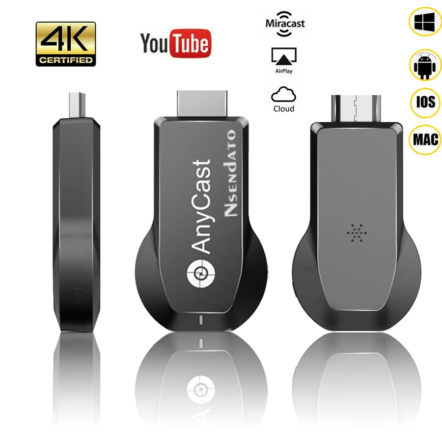 4K WiFi TV Stick M100 2 4G/5G Miracast с DLNA AirPlay дисплей Dongle приемник для IOS Android Anycast беспроводной