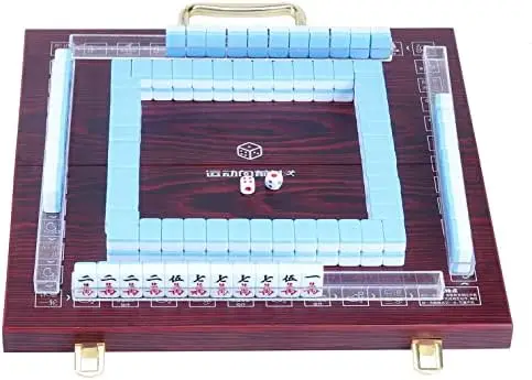 Miniature Chinese Mahjong Game Set with Foldable Table 144 Mini-Tiles, Case, and Accessories, Travel Set (Pink, 22MM)
Miniature Chinese Mahjong Game Set with Foldable Table 144 Mini-Tiles, Case, and Accessories, Travel Set (Pink, 22MM)