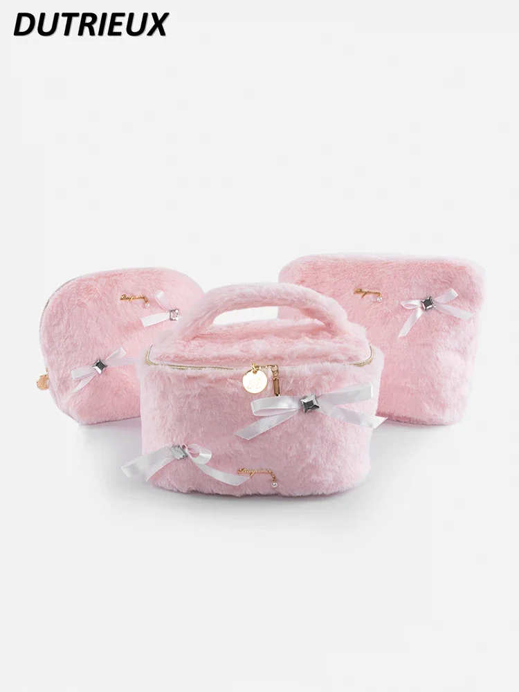 Women's Bags Japanese Style Storage Cosmetic Bag Female 2024 New Pink Plush Large Capacity Portable Travel Makeup Pouch
Women's Bags Japanese Style Storage Cosmetic Bag Female 2024 New Pink Plush Large Capacity Portable Travel Makeup Pouch