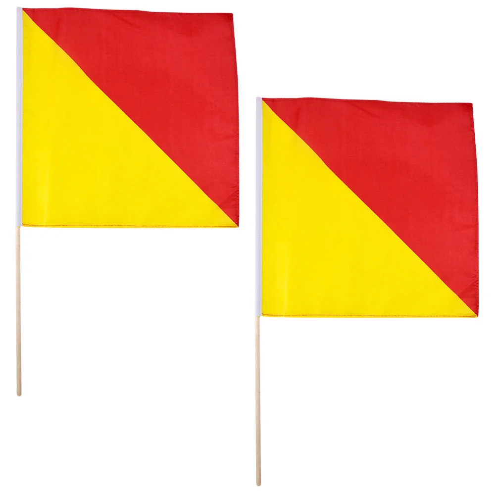 2 Pcs Equipment Flag Flags Commanding Signal Performance Polyester Referee Fan Cheering
2 Pcs Equipment Flag Flags Commanding Signal Performance Polyester Referee Fan Cheering