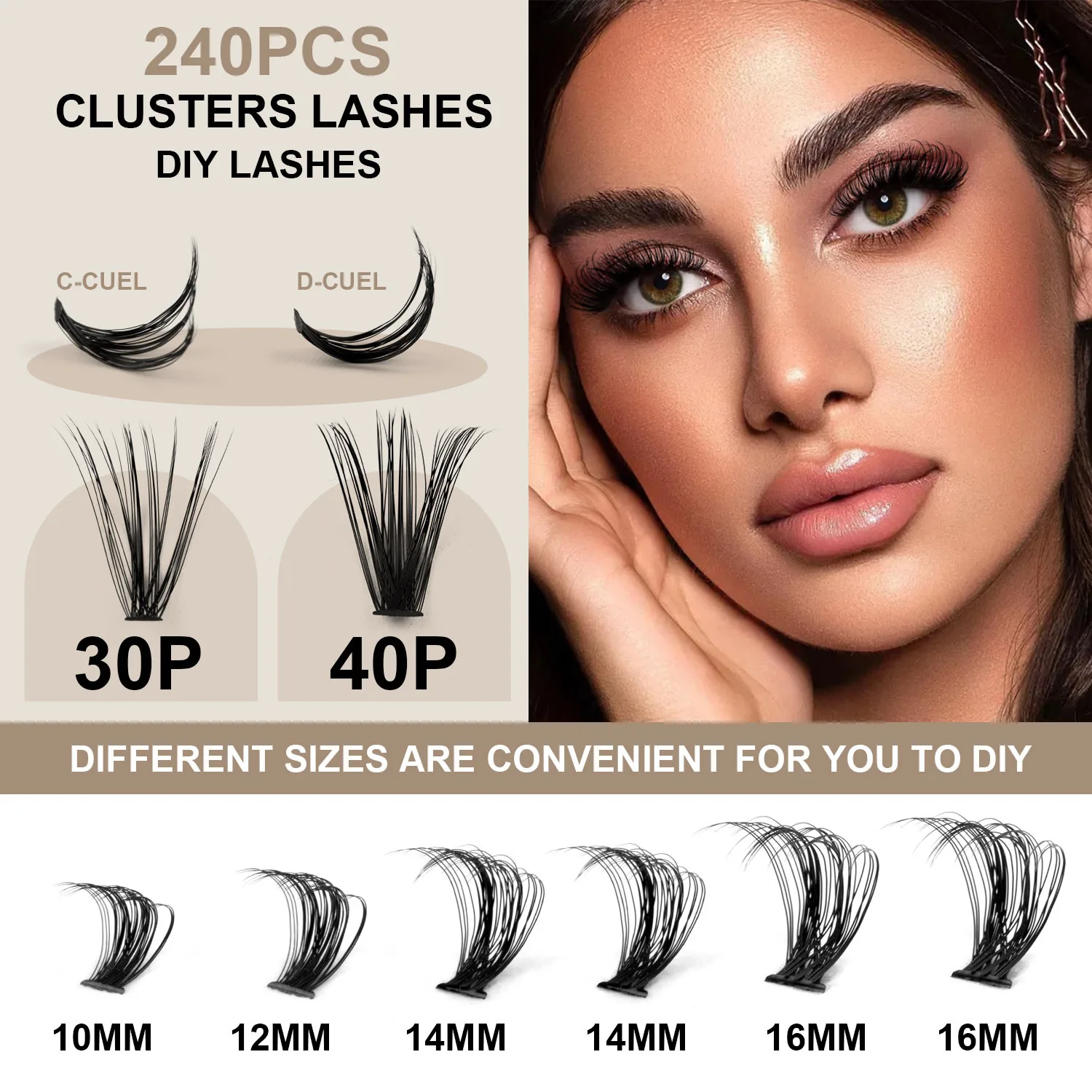 30P/40P Cluster Lashes Mixed Tray Individual Lashes 3D Volume Eye Lashes Soft Natural Lashes Mink Lash Cluster False Eyelashes
30P/40P Cluster Lashes Mixed Tray Individual Lashes 3D Volume Eye Lashes Soft Natural Lashes Mink Lash Cluster False Eyelashes