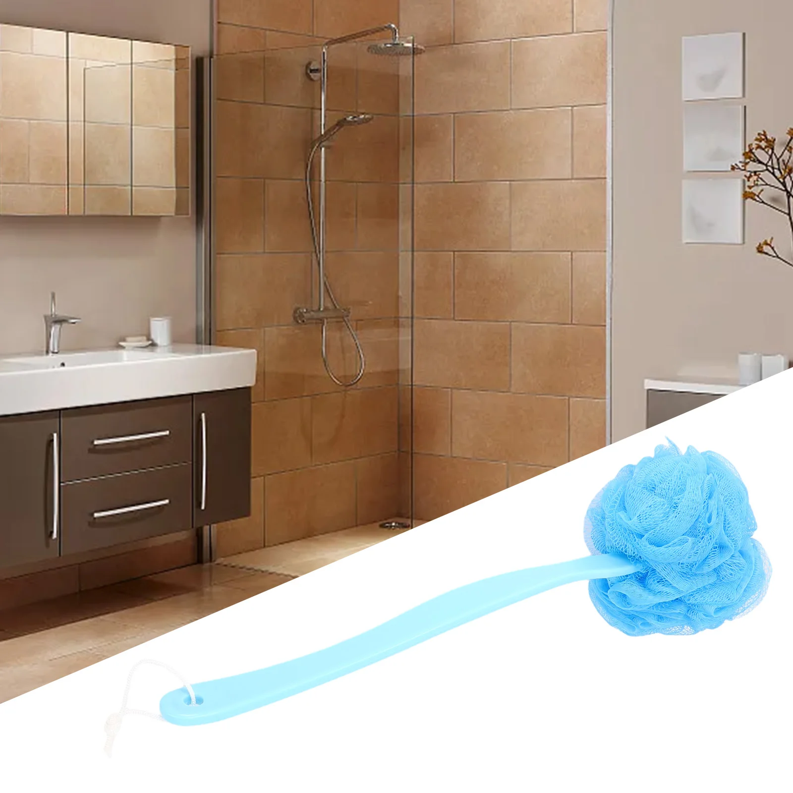 Shower Brush With Hanging Extended Handle For Back Scrubbing 12.5*12.5*43cm High Quality Bathroom Accessories
Shower Brush With Hanging Extended Handle For Back Scrubbing 12.5*12.5*43cm High Quality Bathroom Accessories