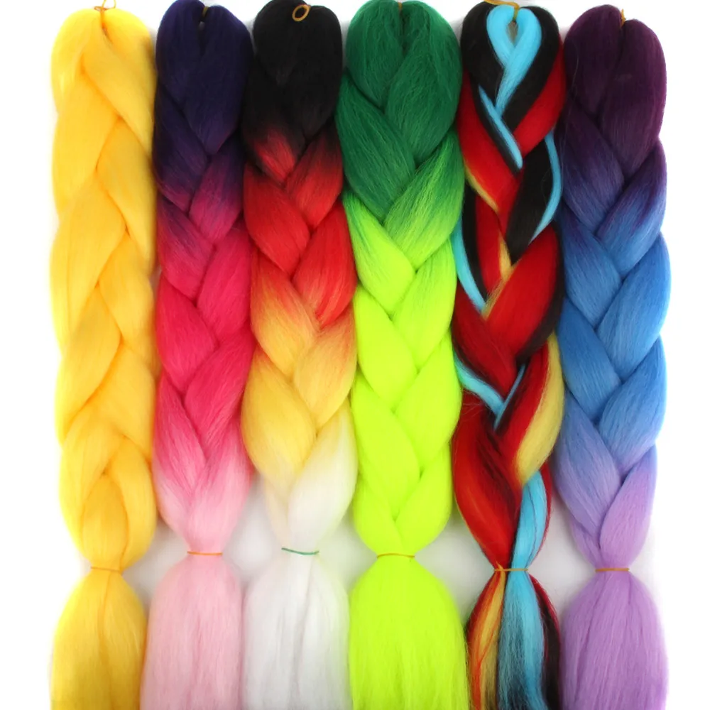 

Pre Stretched Ombre Jumbo Braiding Hair Extensions For Women Kids Wholesale Kanekalon Expression Crochet Curly Hair Box Braids