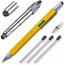 6 In 1 Multi Tool Pen Creative Multifunctional Ballpoint Pen Phillips Screwdriver Spirit Level Touch Screen Stylus Measure Ruler
6 In 1 Multi Tool Pen Creative Multifunctional Ballpoint Pen Phillips Screwdriver Spirit Level Touch Screen Stylus Measure Ruler