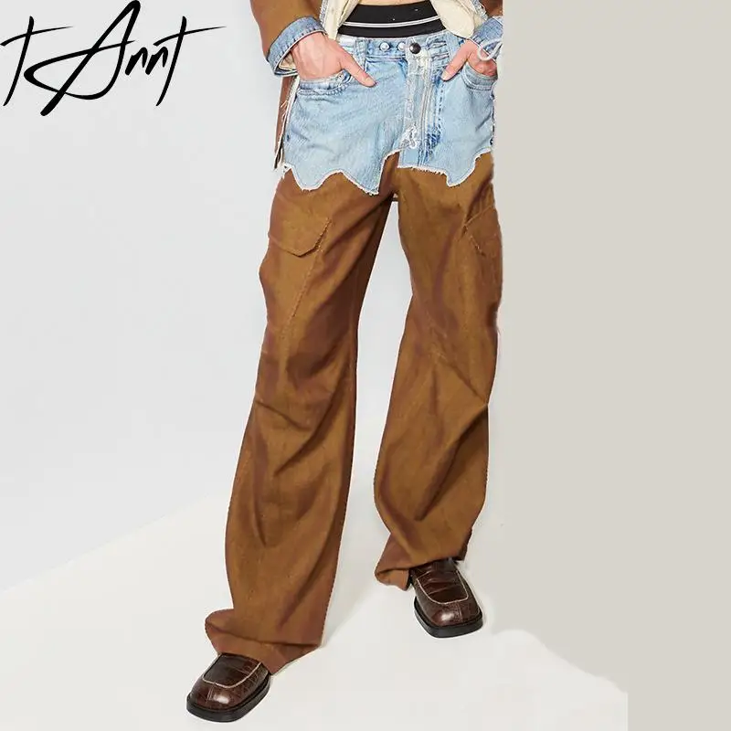 Tannt Women Pant Color Matching Patchwork High Waist Jeans Pants Fashion Casual Fashion Khaki Denim Trousers For Women 2023 New
Tannt Women Pant Color Matching Patchwork High Waist Jeans Pants Fashion Casual Fashion Khaki Denim Trousers For Women 2023 New