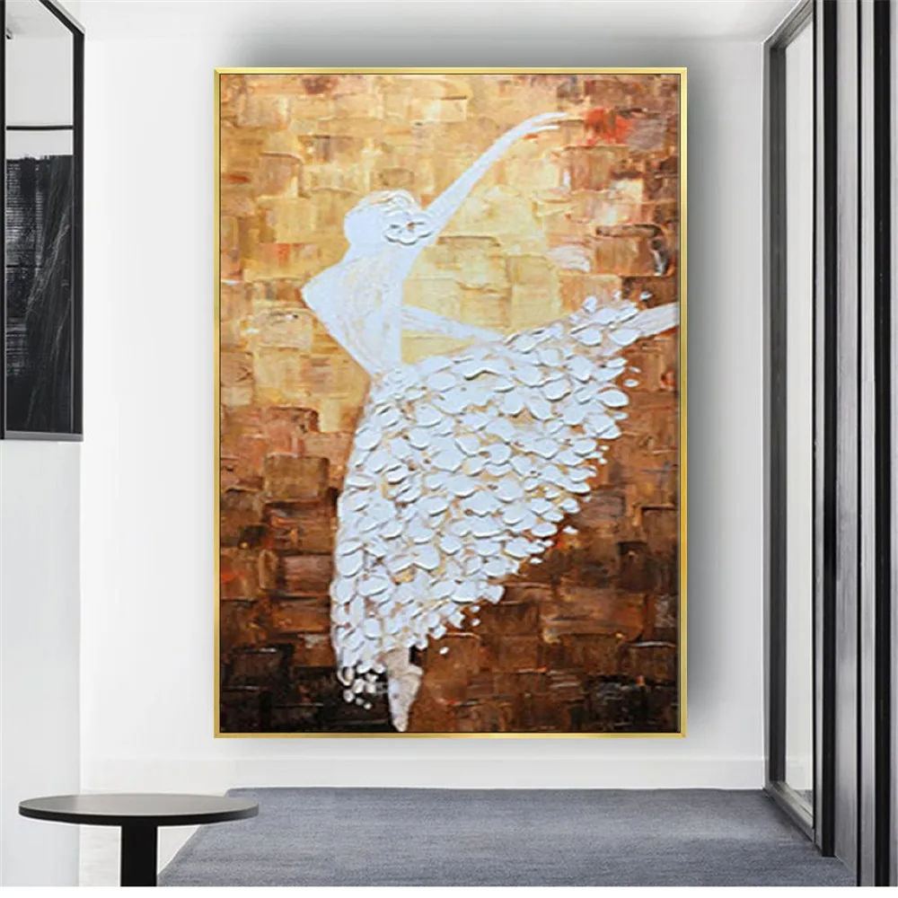 High Quality Handmade Ballet Figure Oil Paintings On Canvas Paint Large Panel Textured Knife Ballet Dancer Home Decor Painting
High Quality Handmade Ballet Figure Oil Paintings On Canvas Paint Large Panel Textured Knife Ballet Dancer Home Decor Painting