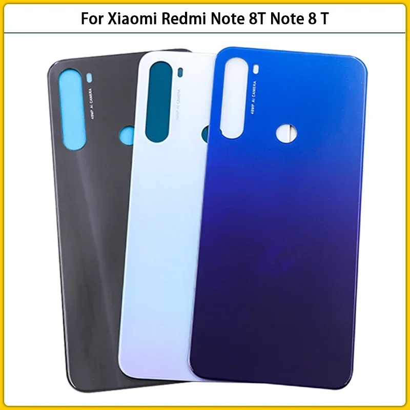 

New For Xiaomi Redmi Note 8T Battery Back Cover Rear Door Note8T Glass Panel Battery Housing Case Sticker Adhesive Replace