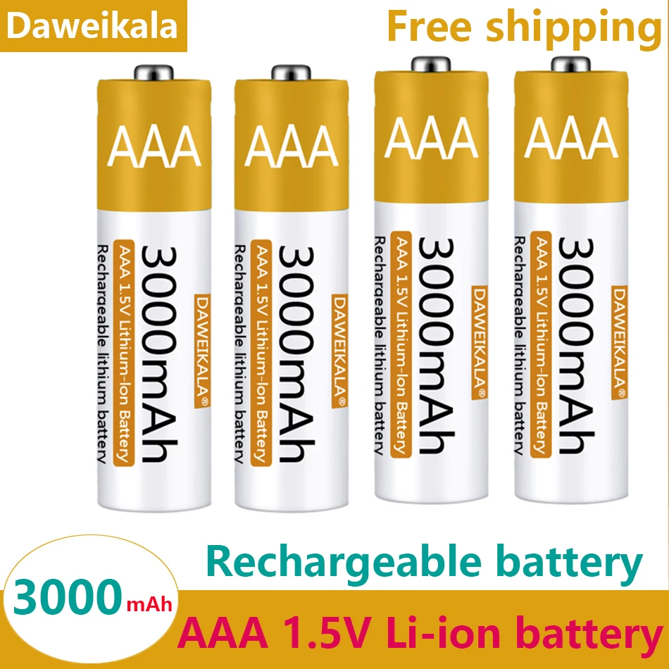 Литий-ионная аккумуляторная батарея Daweikala AAA1.5V 3000mAh AA литий-ионная батарея для пульта дистанционного управления мыши маленький вентилятор
Литий-ионная аккумуляторная батарея Daweikala AAA1.5V 3000mAh AA литий-ионная батарея для пульта дистанционного управления мыши маленький вентилятор
