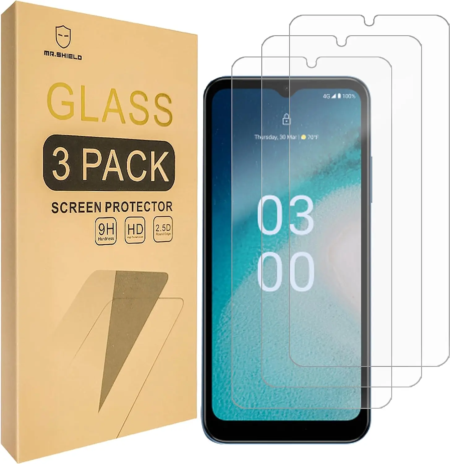 

Mr.Shield Screen Protector For Nokia C300 [Case Friendly] [Tempered Glass] [Japan Glass with 9H Hardness] [3-Pack]