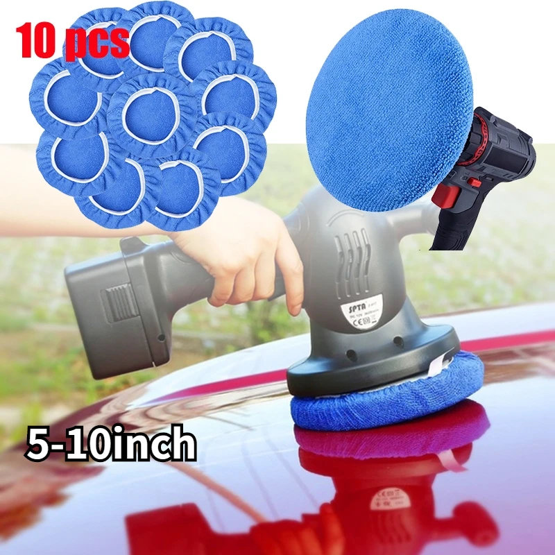 Car Polisher 10Pcs Pad Bonnet 5 To 10 Inches Soft Microfiber Polishing Bonnet Buffing Pad Cover Car Waxing and Polishing Set
Car Polisher 10Pcs Pad Bonnet 5 To 10 Inches Soft Microfiber Polishing Bonnet Buffing Pad Cover Car Waxing and Polishing Set