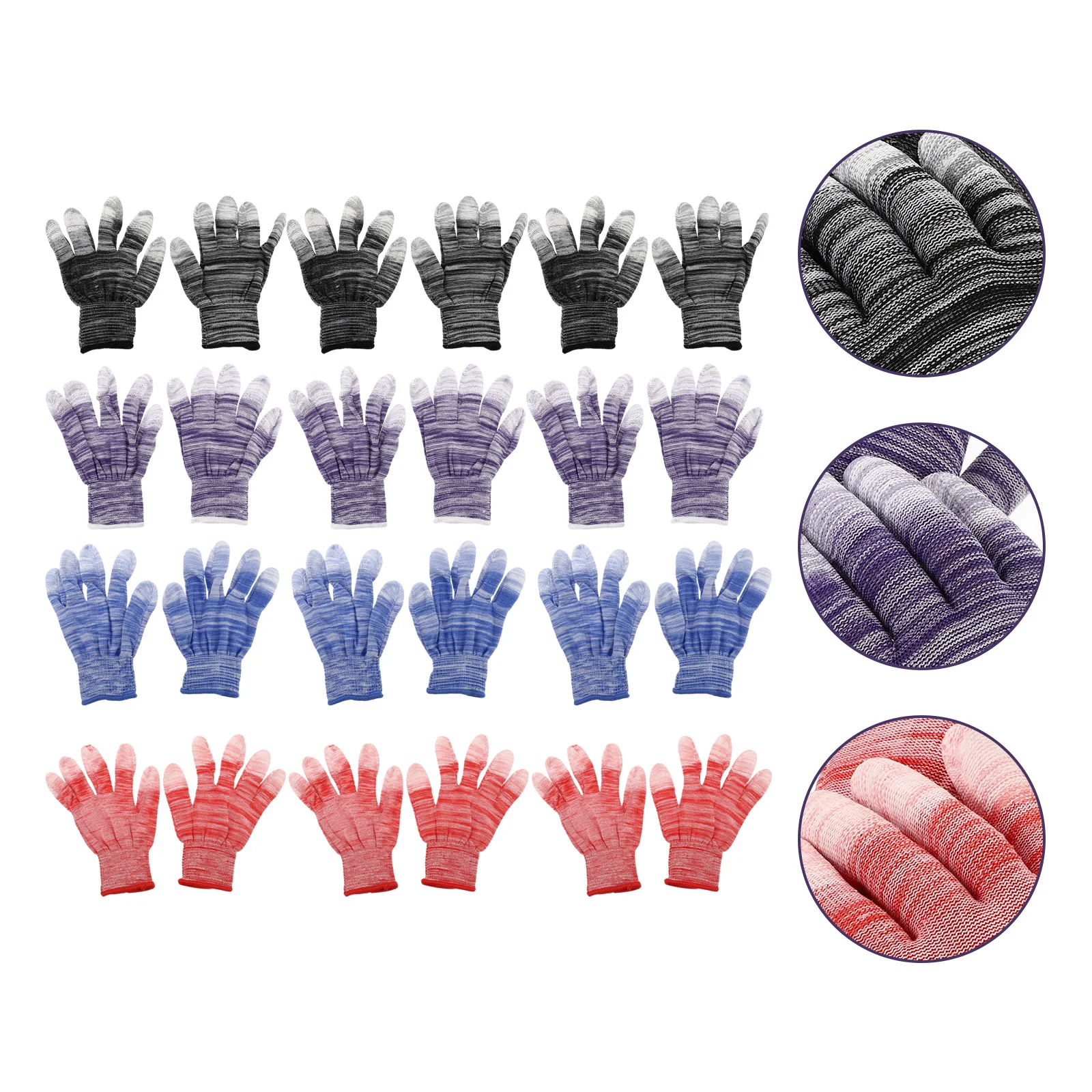 

12 Pairs Glove Painted Finger Sewing Gloves Protective Cover Non-skid Labor Protection Tool Anti-static Supply Work