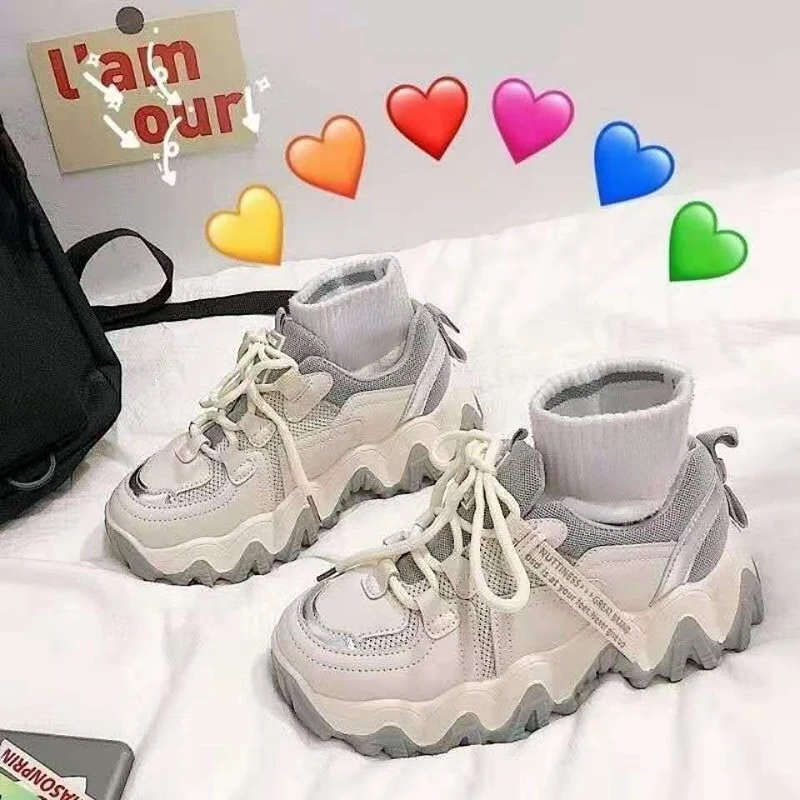 Women Tennis Shoes Spring and Autumn Ladies Thick Sole Lace Up Sneakers Campus Girls Casual Non-slip Wear-Resistant Running Shoe
Women Tennis Shoes Spring and Autumn Ladies Thick Sole Lace Up Sneakers Campus Girls Casual Non-slip Wear-Resistant Running Shoe