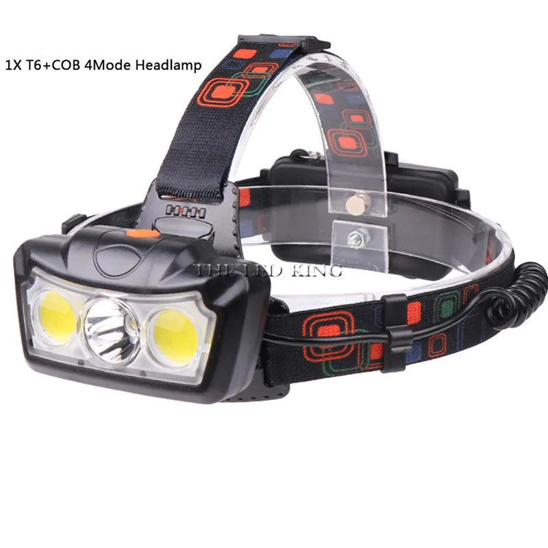 

8000LM Powerful T6+2 COB Headlamp USB Rechargeable Headlight Outdoor Camping Head Light Waterproof Head Lamp by 18650 Battery