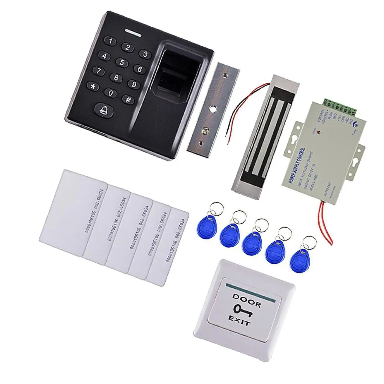 Система контроля доступа с RFID-картой и отпечатком пальца, комплект с электрическим магнитным замком
Система контроля доступа с RFID-картой и отпечатком пальца, комплект с электрическим магнитным замком