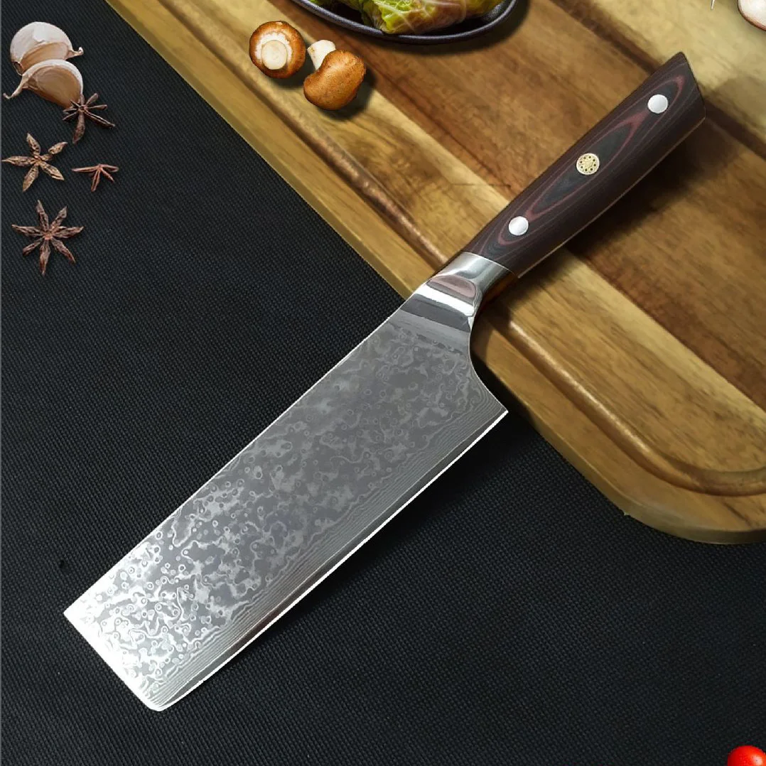 

Шеф-поваров, нож-клинок, 67 слоев, лезвие из дамасской стали, острый нож для нарезки сашими, суши, накири, кухонные ножи с рукояткой G10, инструменты для готовки
